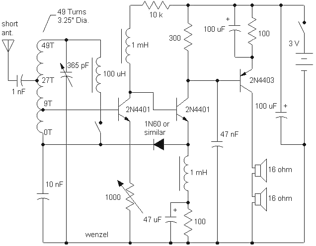 three-transistor reflex radio